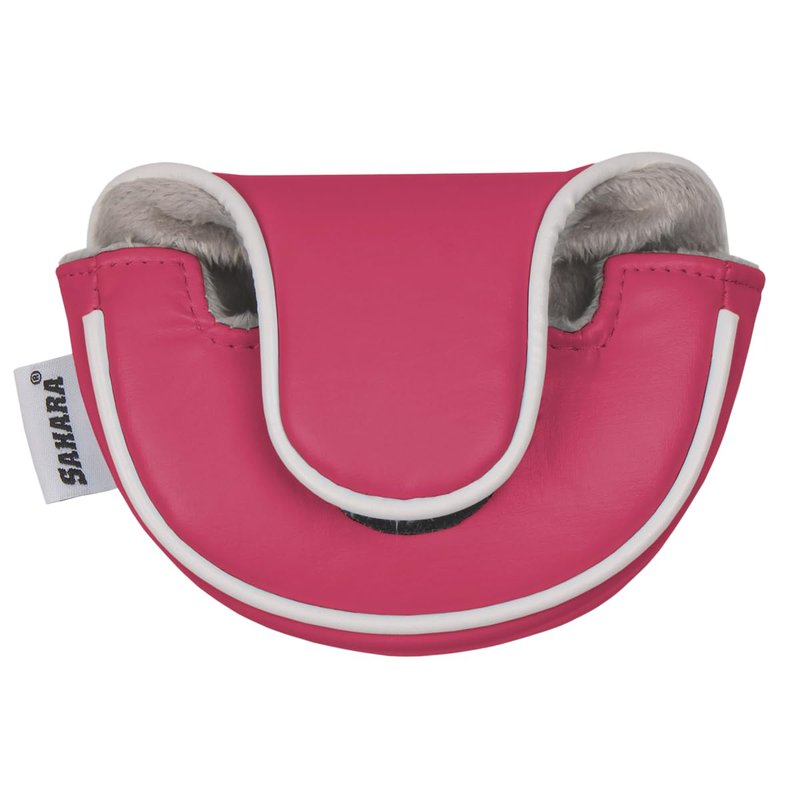 Sahara No-Logo Synthetic Leather Mallet Putter Headcover, Pink