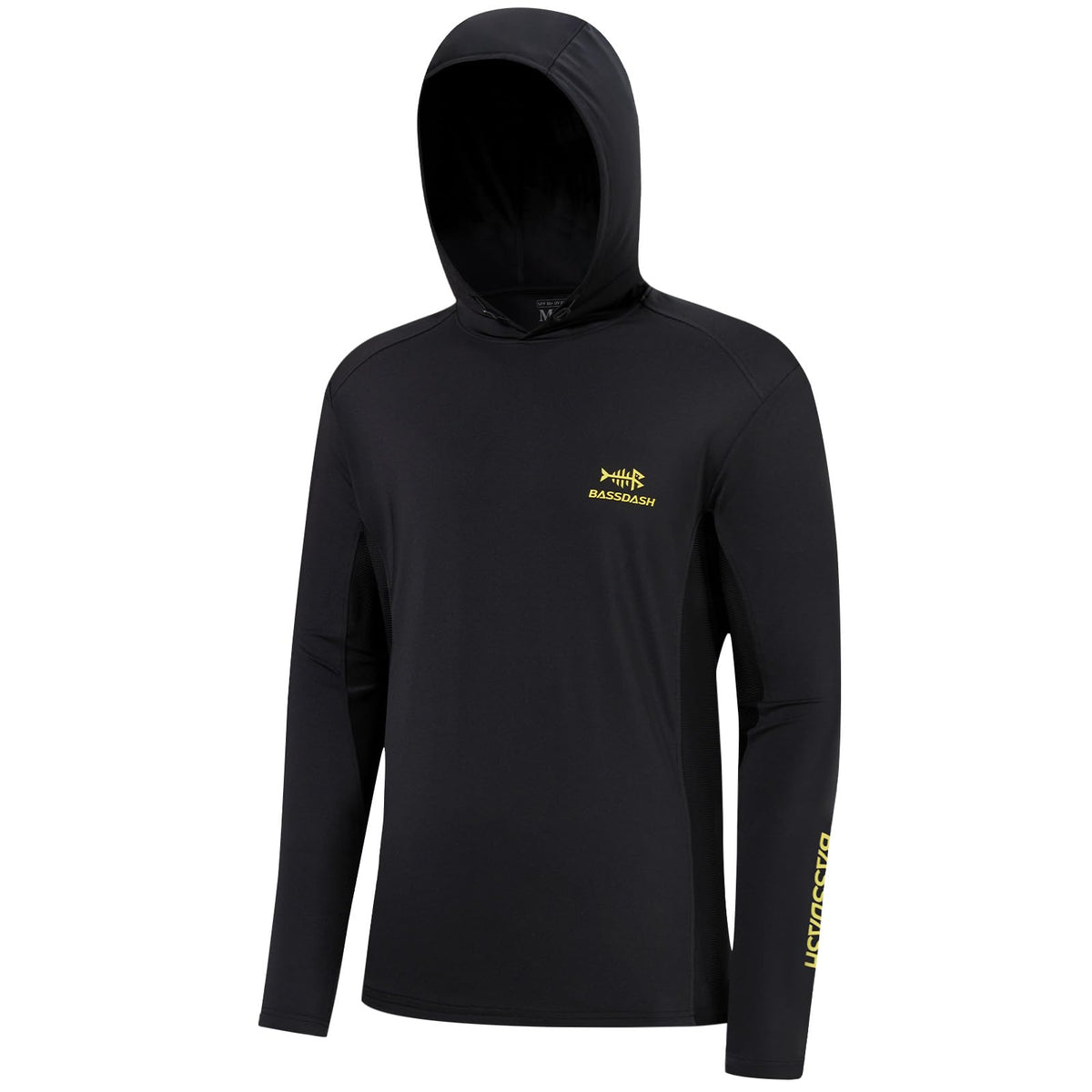 BASSDASH Men’s UPF 50+ Drawstring Fishing Hoodie Shirts UV Sun Protection Long Sleeve Outdoor Hiking Hooded T-Shirts FS33M