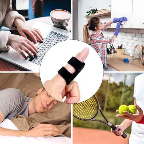 Thumb Finger Splints (2Pcs), Trigger Thumb Splint Finger Brace for Mallet, Broken, Straightening, Arthritis, Injury, Finger Stabilizer Support for Thumb/Middle/Ring/Index/Pinky Fingers