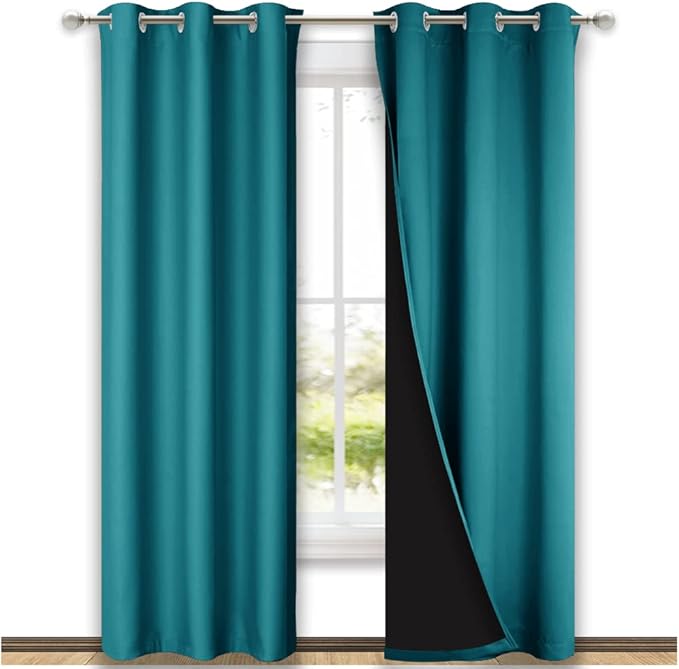NICETOWN Full Shade Curtain Panels, Forest Green, Pair of Thermal Insulated &