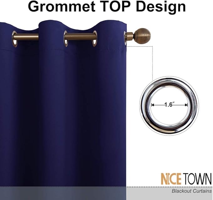 NICETOWN Blackout Wide Sliding Door Curtains