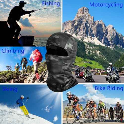 2 Pieces Sun Protection Balaclava Hood Face Cover Full Head Mask Ski Mask for Skiing Fishing Cycling Hunting