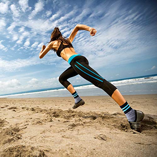 FEIDEER Women's Hiking Walking Socks, Multi-pack Outdoor Recreation Cotton Socks Wicking Cushion Crew Socks
