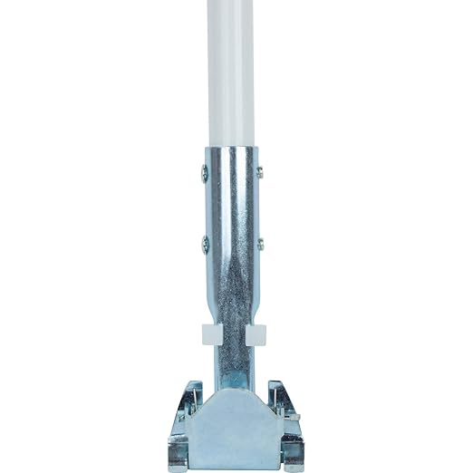 SPARTA Jaw Clamp Dust Mop Handle, Floor Dust Mop Frame Handle, Gripper Holder with Clip-On Connector for Floor Cleaning, Janitorial Supplies, Commercial Use, 60 Inches, White, (Pack of 12)