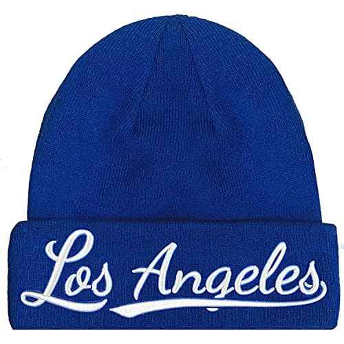 City Team 3D Embroidery Classic Cuffed Knit Hat Beanie Toque Skull Cap
