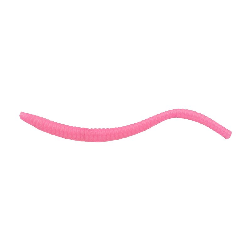 Berkley PowerBait Power Floating Trout Worm Fishing Bait, Bubblegum, 3in | 8cm, Irresistible Scent & Flavor, Realistic Worm Profile, Ideal for Trout and More
