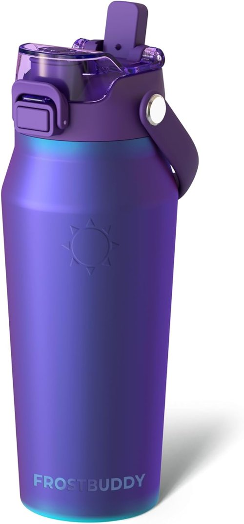 Frost Buddy 16oz Insulated Water Bottle - Leak-Proof Stainless Steel | 24-Hour Cold Retention | Perfect for Gym & Travel