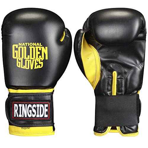 Ringside Golden Gloves Heavy Bag Gloves, 12-Ounce, Black