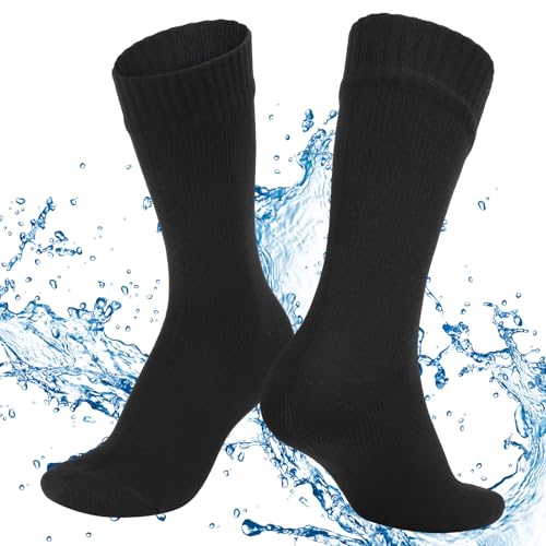Jspupifip Unisex Waterproof Socks Water Resistant Socks Waterproof Breathable Hiking Wading Skiing Fishing Sock for Men Women