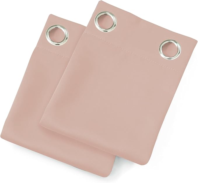 LEMOMO Blush Thermal Blackout Curtains/52 x 72 Inch/Set of 2 Panels Room