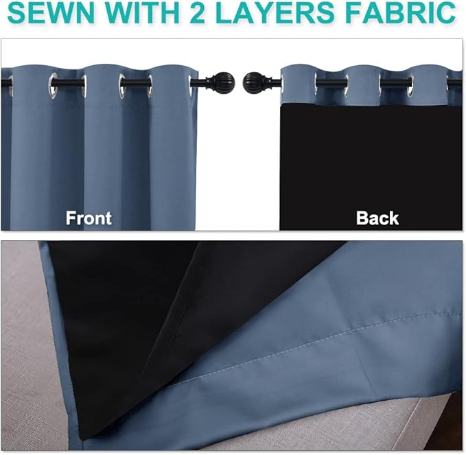 NICETOWN 100% Blackout Curtains