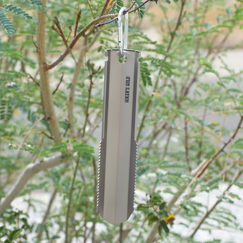Hiker's Gold Ultralight Titanium Trowel for Hiking, Backpacking, Camping