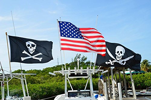 South Wind Designs Boating Flagpole for Rod Holders and/or Rocket Launchers (4.5' Pole)