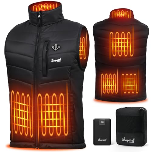 Heated Vest for Men with Battery Pack Included, 7.4V Rechargeable Electric Heating Vest, Smart Temp. Control