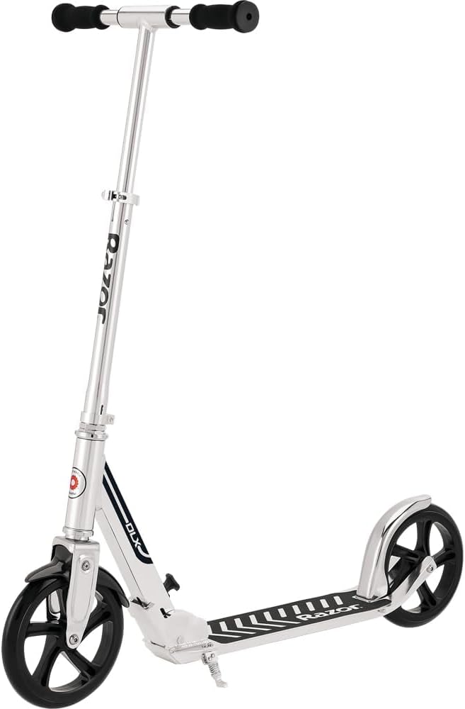 Razor A5 DLX Kick Scooter - Foldable Design, 8" Urethane Wheels, For Kids Ages 8+, Up to 220 lbs