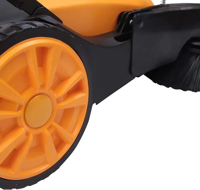 41'' Push Sweeper Street Floor Road Sweeper Large Area Outdoor Commercial Push Cleaning Tool with Directional Feet Adjustable Handle and Brush Head for Garages, Driveways, Hotel