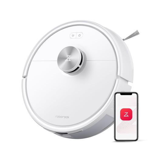 roborock Q7 M5 Robot Vacuum and Mop Combo, 10,000Pa HyperForce Suction, Robotic Vacuum Cleaner, Dual Anti-Tangle System, APP-Controlled Mopping, LiDAR Navigation, for Pet Hair and Carpet, White