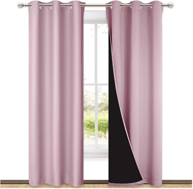 NICETOWN 100% Blackout Window Curtain Panels, Heat and Cold Blocking Drapes