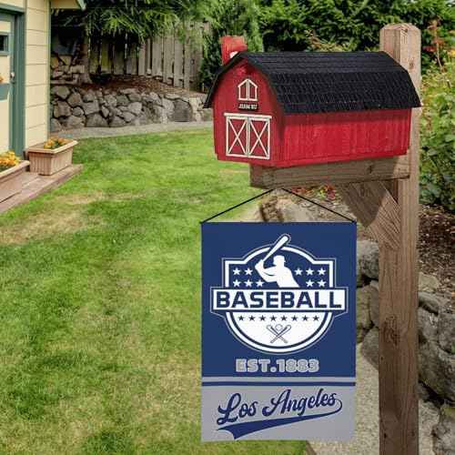 Los Angeles Flags Double Sided Printing Los Angeles baseball team Garden Flags 18" x 12.5 For Outside Yard