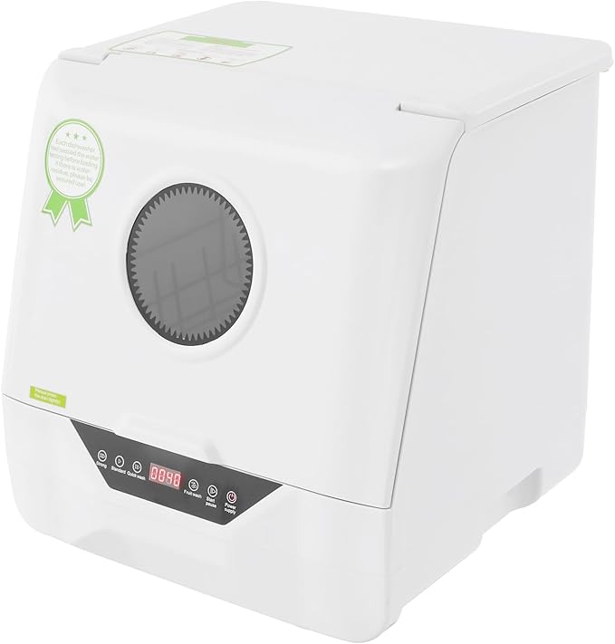 3-In-1 Portable Dishwasher,785W Countertop Mini Dishwasher With Display Screen & Child Lock,Multi-Functional Large Capacity Compact Drying Storage Dishwasher For Apartments,Dorms,Kitchens (800W 6L)