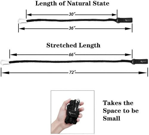 Kayak Paddle Leash - Stretchable Coiled Lanyard for Secure Fishing | Durable Kayak Accessories