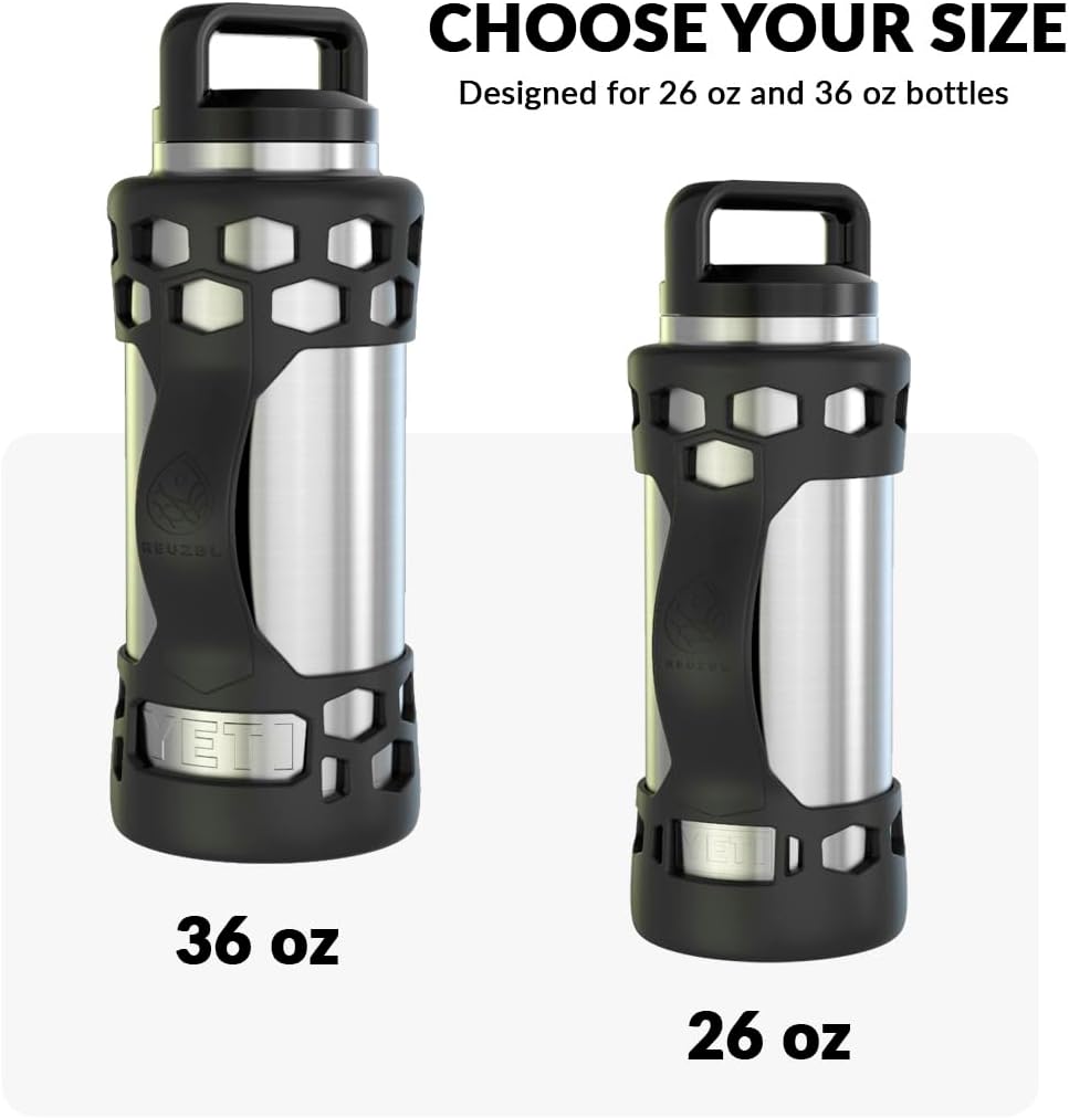 REUZBL Bottle Bumper Silicone Boot Sleeve Protector Accessories with Handle for 26 oz & 36 oz Stainless Steel Water Bottles