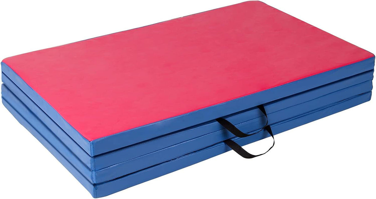 Polar Aurora Folding Gymnastics Exercise Mat - 4' x 8' x 2" Thick for Yoga & Aerobics