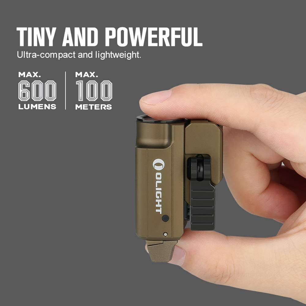 OLIGHT PL-Mini 2 Valkyrie 600 Lumens Magnetic USB Rechargeable Compact Hunting Gear with Adjustable Rail, High Performance CW LED Flashlight with Built-in Battery