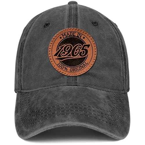 60th Birthday Gifts for Men Women 60 Year Old Gifts 1965 Birthday Vintage Hat 100% Cotton Baseball Cap