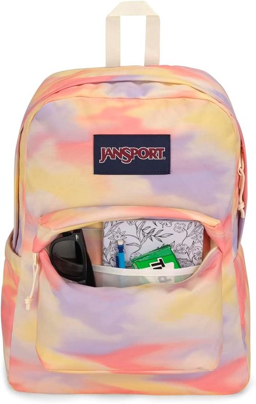 JanSport SuperBreak Plus Backpack - Spacious Daypack with Padded 15-Inch Laptop Sleeve | Blurred Wash Color