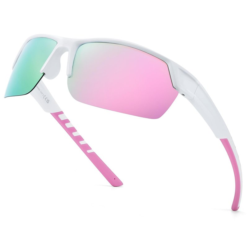 TJUTR Running Sunglasses for Women, Polarized Wrap Around Sun Glasses with UV400 Protection for Sports Cycling Golf TS3080