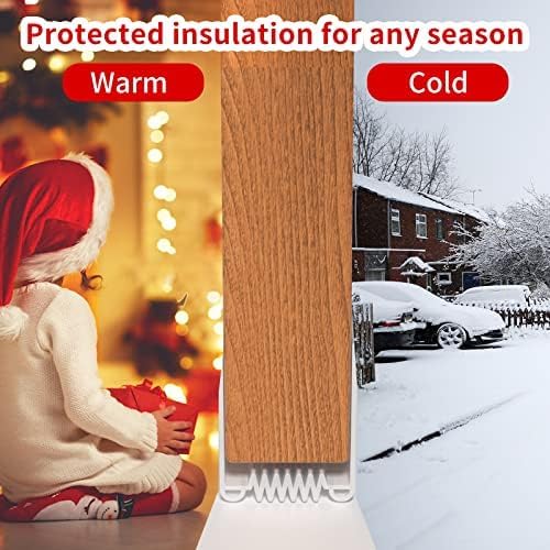 Weather Stripping Door Seal, 39' Length Cuttable, Strong Adhesive Door Sweep for Exterior and Interior Doors (2, White)
