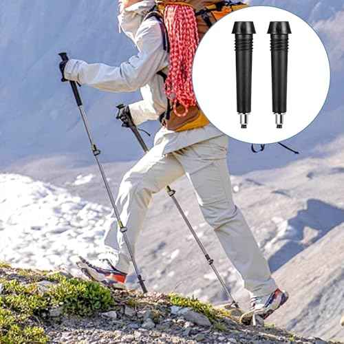 5 Pack Trekking Pole Carbide Tips Universal Hiking Rod End Tip Replacement Walking Sticks Tip Protectors Carbide Poles Tips for Outdoor Climbing Snow Mud