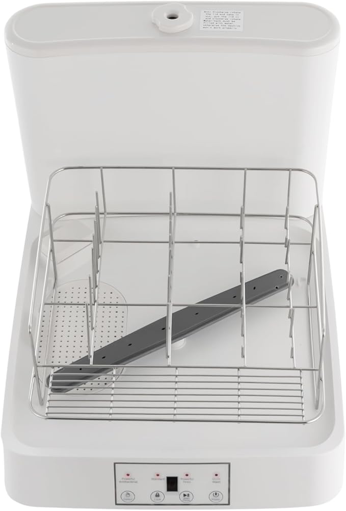 Portable Countertop Dishwasher, Automatic Dishwashing w/6 Programs & 5L Tank, Tabletop Small Dishwasher for Apartments & RV, 3 Washing Programs, 360° Dual Spray, 149℉ High-Temp& Air-Dry Function