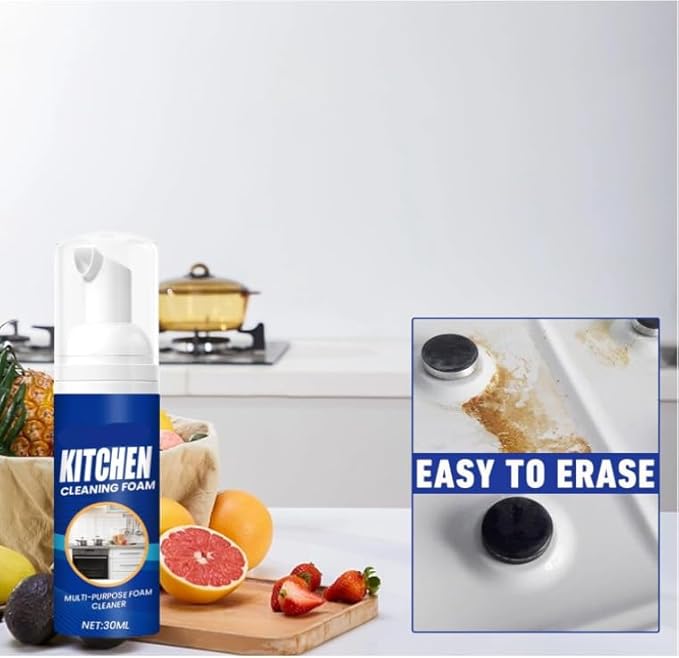 Japanese Multi-Purpose Cleaner Spray, All-Round Kitchen Cleaning Foam, Multifunctional Oil Stain Remover Clean Grease, Kitchen Foam Cleaner (2pcs)