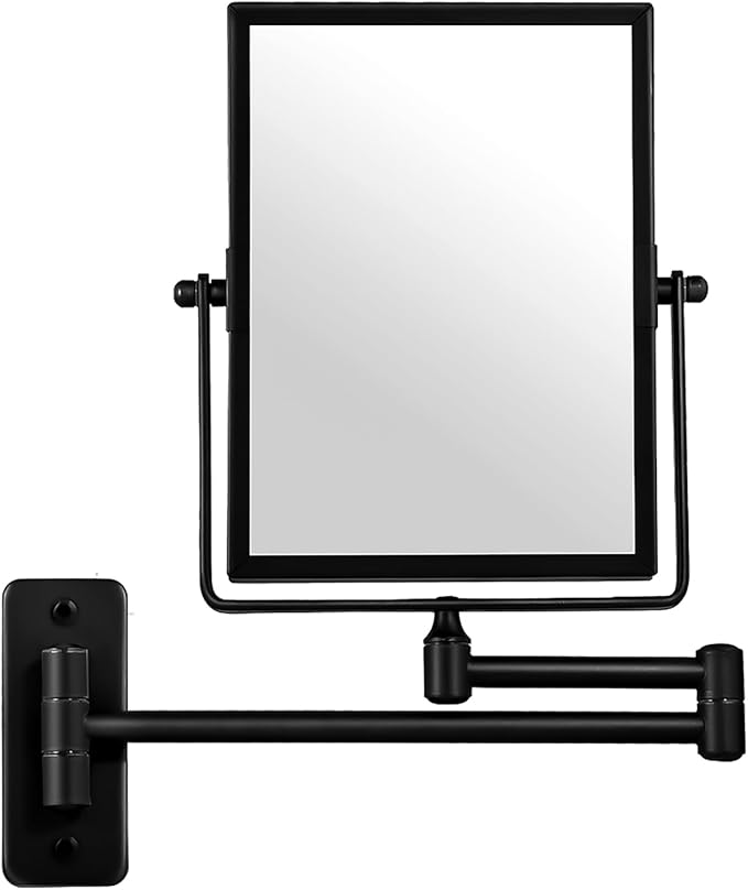 QiMH 3X Magnified Wall Mounted Mirror, Rectangular 8x6 Inch