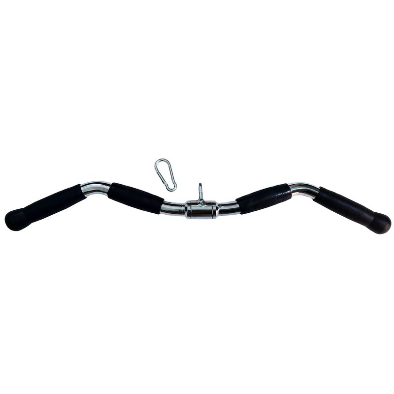 yuhqc Revolving Lat Pulldown Bar for Cable Machine, 29" Straight Bar with Rubber Grip - Tricep Press Down, Curl & Back Exercise Attachment for Home Gym, Pulley System & Functional Trainer(29 Inch)