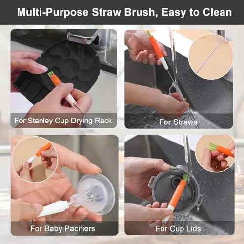 Water Bottle Drying Rack, Silicone Tumbler Drying Rack, Baby Bottle Dryer Holder, Cup Dryer for Stanley 20/30/40 oz, Mugs, Glasses