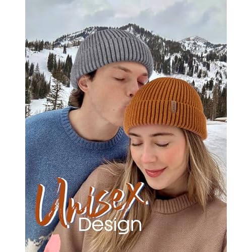 FURTALK Fisherman Beanie for Men Women Sytlish Short Cuff Knittet Watch Cap Winter Hats