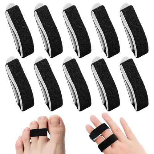 10PCS Buddy Finger Straps, 5.5X0.5'' Finger Buddy Straps Tape for Pinky Finger, Finger Tape & Finger Wrap for Swollen Finger Support Washable and Reusable