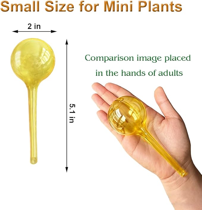 Plant Watering Devices, 6pcs Plastic Plant Watering Globes, Plant Waterer Self Watering Bulbs for Indoor Outdoor Plants