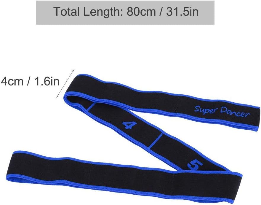 Stretch Band, 8 Loops Elastic Exercise Band for Ballet Dance Gymnastics Training(Blue)