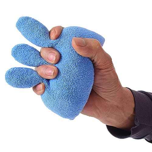 Finger Contracture Grips Cushion, Cone with Finger Separator Hand Grip Patients Palm Grips, Hand Contracture Cushions with Elastic Band, Anti Stick Hand Finger Aid Protector for Bedridden Elderly Care