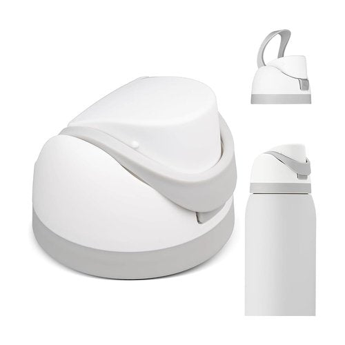 Replacement Lid for Owala FreeSip – Leak-Proof, One-Button Water Bottle Cap for 16oz, 24oz, 32oz, 40oz Bottles – Easy-to-Use, BPA-Free, Durable Replacement Accessory (White)