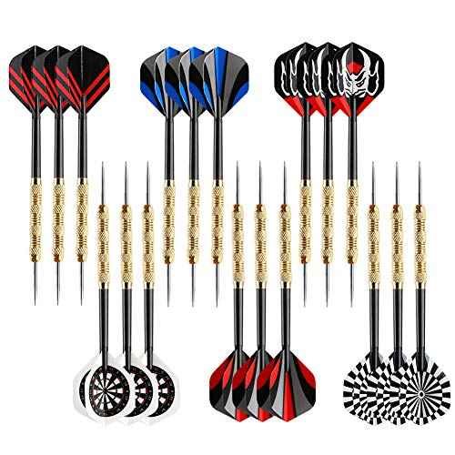 Accmor Metal Tip Darts, Steel Tip Darts, Professional Metal Darts, Darts Metal Tip Set, Metal Darts for Dartboard