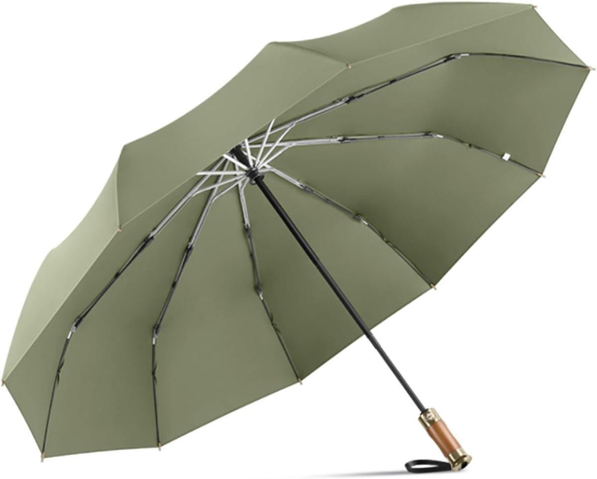 Rain Cats Large Umbrella - 45-Inch Windproof Travel Umbrella with 10 Fiberglass Ribs | Compact & Automatic