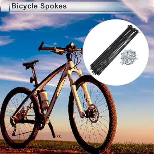 1 Set Universal Bicycle Spokes 13G 215mm Length Bike Wheel Spokes Nipple Black 45 Steel