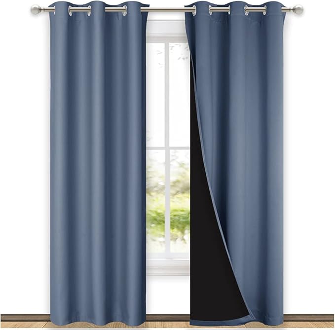 NICETOWN Blackout Curtains 80 inches Long, Full Light Blocking Drapes