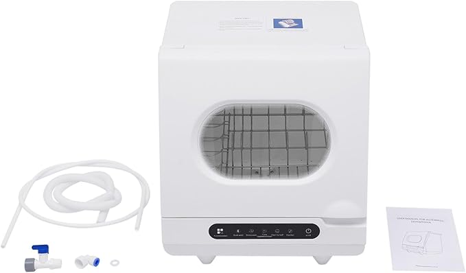 Countertop Dishwasher 1200W Portable Dishwashers 5 Washing Programs Mini Dishwasher for Small Apartments, White