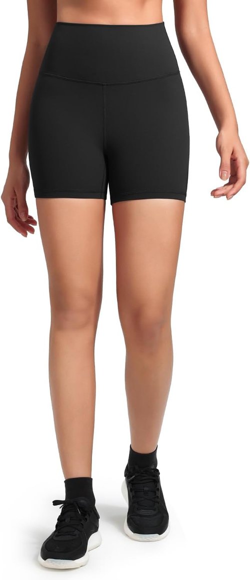 HeyNuts Biker Shorts - High Waisted Compression Workout Shorts | 4''/6'' Sizes Available